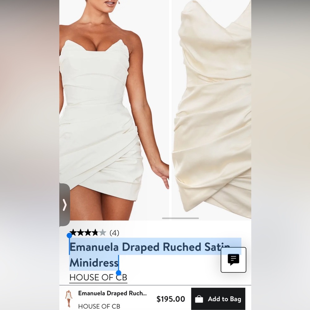 House of CB Cream Dress
